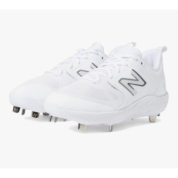 New Balance Unisex Soccer Cleats Shoes Men’s 15 White Fresh Foam X 3000 v6 Metal - Picture 10 of 11